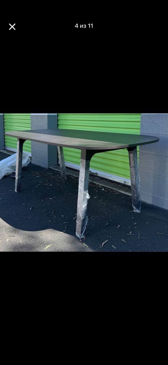 Dark Oval Table oppeby Ikea for 6-8 person