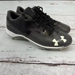 Mens Under Armour Ignite Low ST  1250046-001 Baseball Cleats Shoes  Black Sz 10
