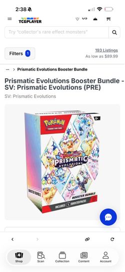 Prismatic booster bundle Pokemon