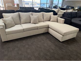 Light beige comfy sectional