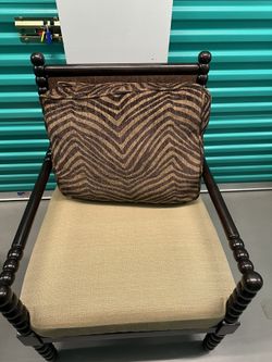 Dark Wood Accent Chair