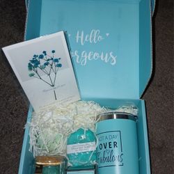 Very Nice Aqua Blue Spa Like Gift Set