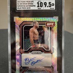 🔥Prizm UFC Brian ORTEGA #SA-BOR Superstar MOJO PRIZM AUTO /25 SGC 10 & 9.5🔥