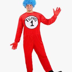 Dr. Seuss Thing 1 and Thing 2 Costume for Adults