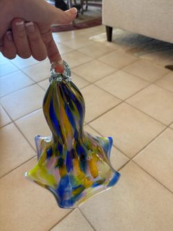 Murano-Style Art Glass Trumpet Sculpture