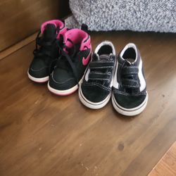 Toddler Nike Jordans and old skool Vans