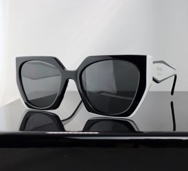 Prada Square Sunglasses in Black and White