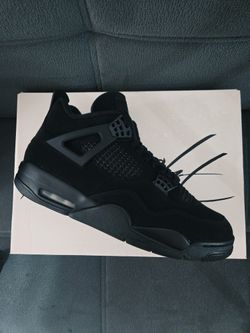 Jordan 4 White Thunder Custom Size 10 Black Cat 