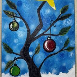I Painted This Beautiful Charlie Brown Christmas Tree😍