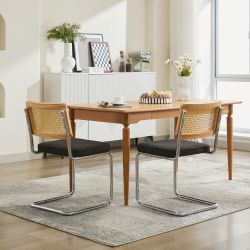 Tigris Velvet Upholstered Dining Chairs Set of 2