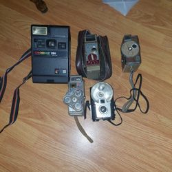 cameras all old and a Projector  8 of them.