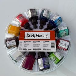 Dr. Ph. Martin's® Bombay India Ink (Set 1) Ink Set, 1.0 US fl oz, Set 1 Colors, 1 Set of 12 Bottles
