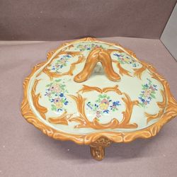 Antique Japanese Footed Three Compartment Dish