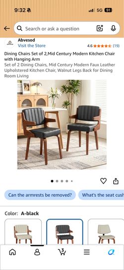Mid century style dining/ office chair 2 sets