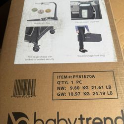 Baby Trend Nursery Center Playard with Animal Toys, Grey