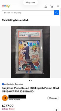 Sanji Round 1 x One Piece Collab Promo card  OP15-047 [English]
