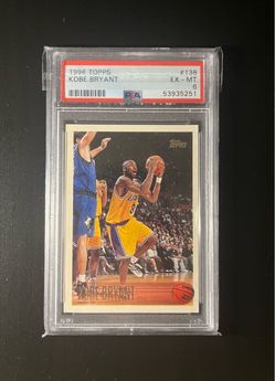 Kobe Bryant Rookie Card PSA 6 – 1996 Topps #138 RC Lakers HOF