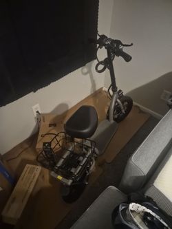 Electric Mobility Scooter with Seat and Basket