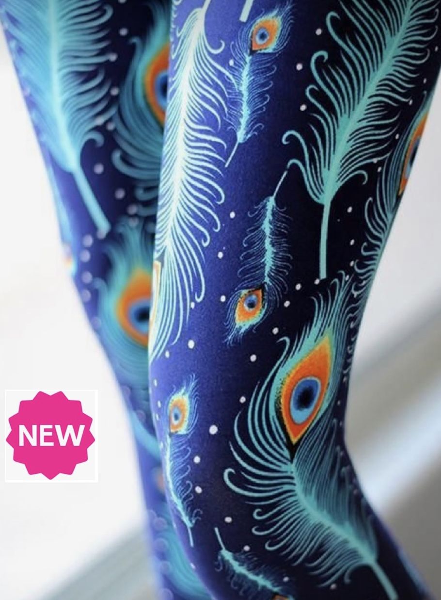 NEW Womens Peacock Leggings Soft As Lularoe OS/TC