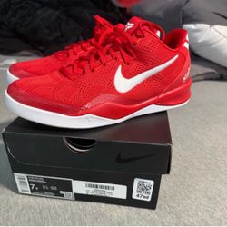 Nike Kobe 8 GS Red White Sneakers Size 7Y