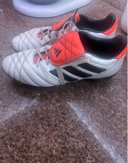 Adidas Soccer Cleats White Orange Black