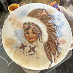 Hand painted Native American Plate