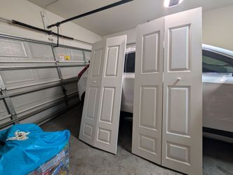 2 White Bifold Closet Doors – 79" x 32" Each – Excellent Condition