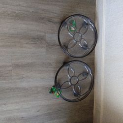 Metal plants holder caddy set