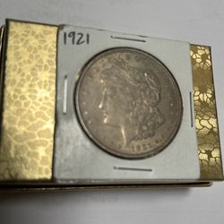1921 silver Morgan dollar
