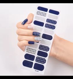 5 Pack Adhesive Finger nail Polish Wraps Stickers Flower Marbling Nail Strips