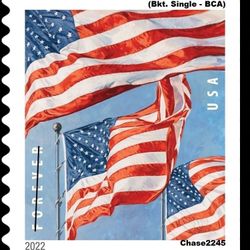 1000 Three Flags 2022 Self-Adhesive Forever Stamps