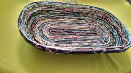 Magazine art decorative bowl or planter