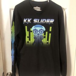 Mens Size Medium Long Sleeve Tshirt Theme Animal Crossing.  Color Black Never Worn has been hanging in the closet.  Smoke free home   