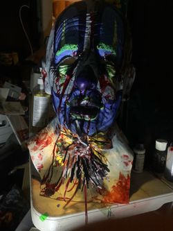 One of a kind hand painted killer clown latex mask. Make me a offer