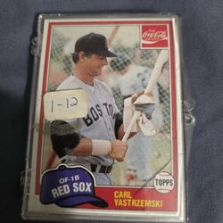 1981 Topps  Coca Cola Redsox  Set