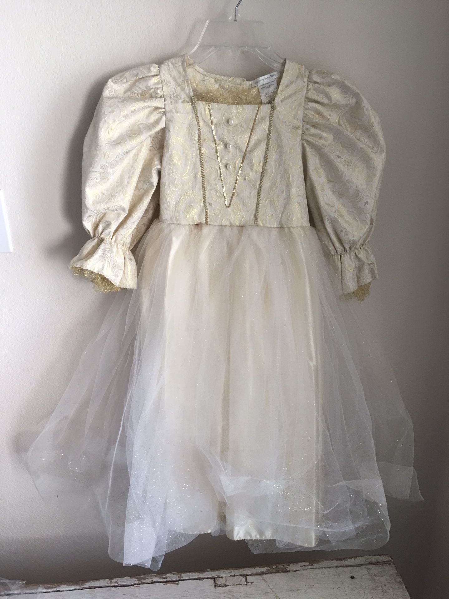 Pottery Barn Kids gold queen/ princess costume
