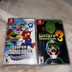 Mario Wonder And Lugi Mansion 3 