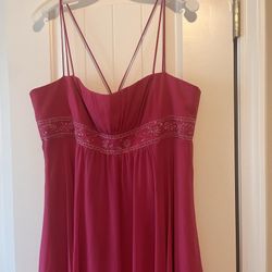 Full Length Formal Dress - Dark Pink - Size 16