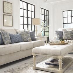 Traemore - Linen - 2 Pc. - Sofa, Loveseat