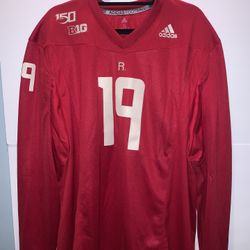 RUTGERS SCARLET KNIGHTS ADIDAS RUTGERS Queensmen JERSEY #19 Sz:XL MSRP:$150 NEW