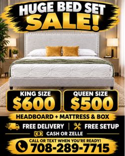 Huge sale for Mattress And Box Twin size #mattress and box 150.$ full 190$ Queen 200$ king 290$. free delivery free set up 708….289…7715… cash or Zell
