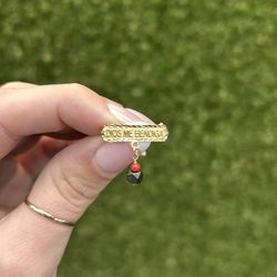 14kt Dios me bendiga azabache