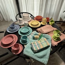 Vintage Fiesta Dinnerware Set Service For 8