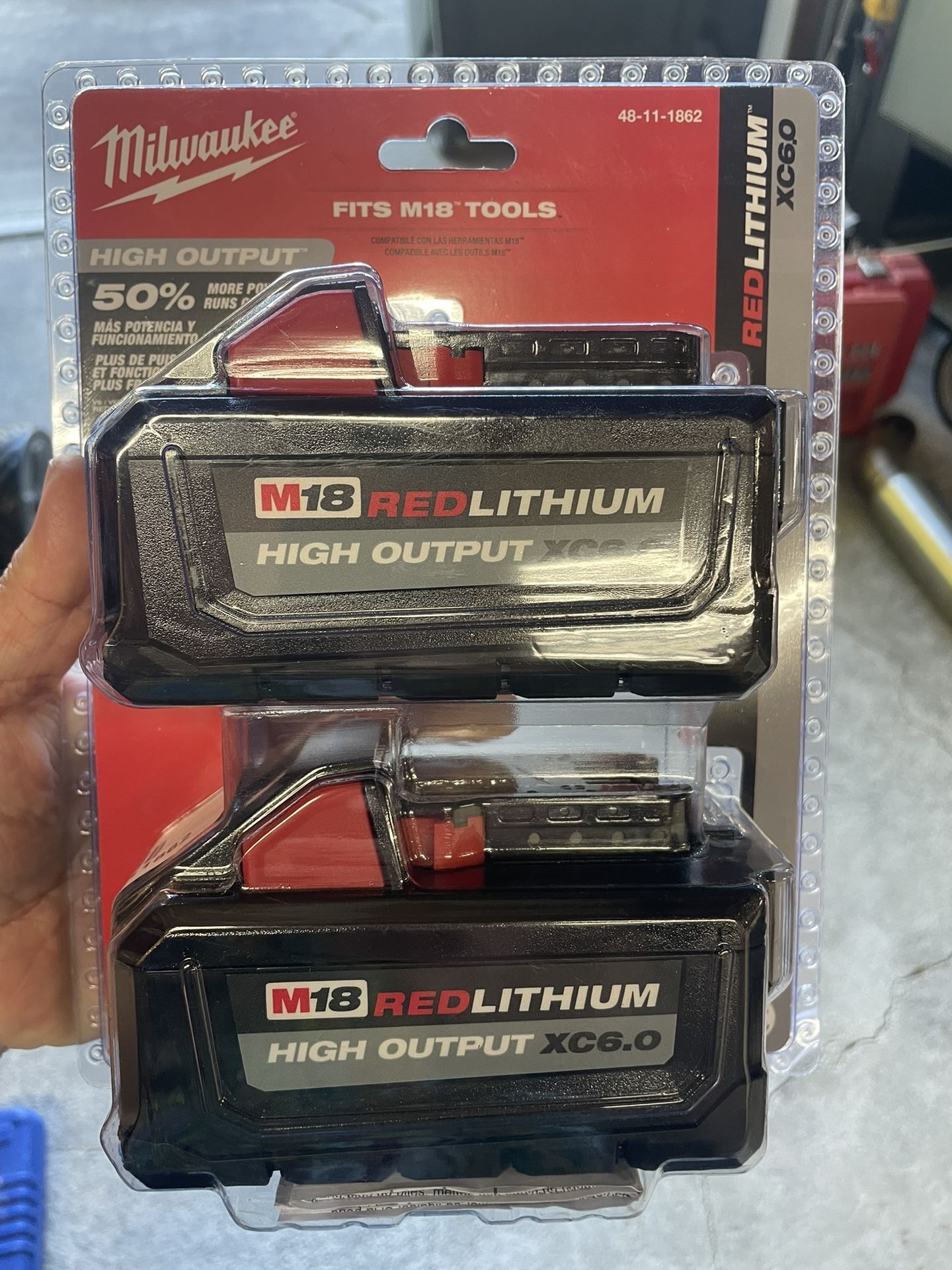 Milwaukee 2-pack XC6.0 Batteries 48-11-1862