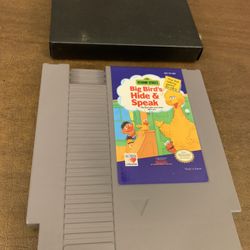 nintendo nes big bird’s hide and speak game 