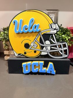 UCLA helmet display