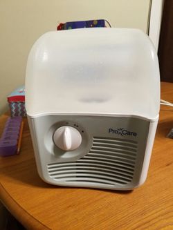 Procare humidifier. Lightly used, just cleaned thoroughly, needs replacement filter.