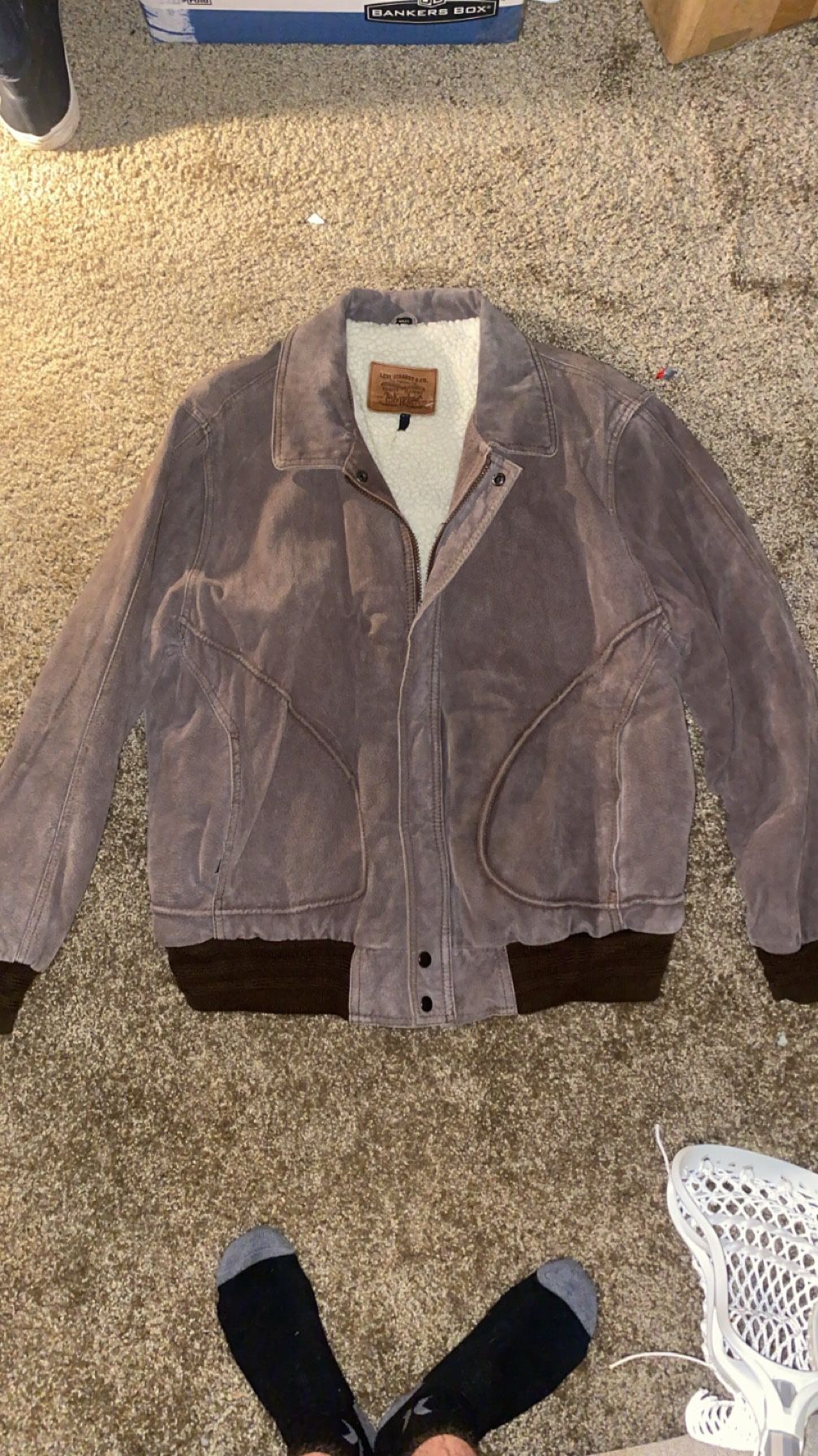 Vintage Levi Suede Leather Sherpa Jacket