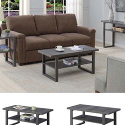 Charcoal Gray Brand New Modern Wooden Coffee Table