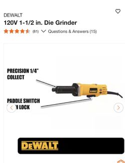 DEWALT 120V 1-1/2 In. Die Grinder